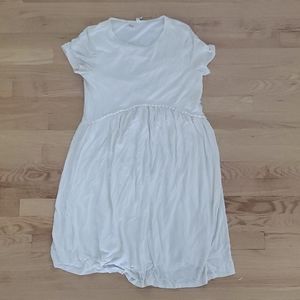 PinkBlush Maternity Ivory Crochet Trim Shift Dress, Size Small